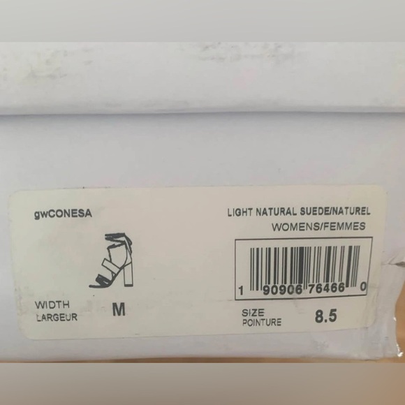 Guess Suede Elegant Tan Strappy Heels - Picture 10 of 10